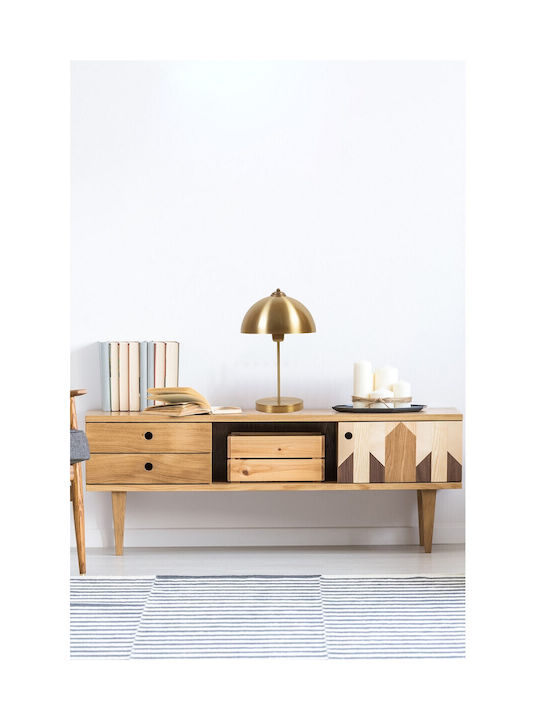 Opviq Table Lamp for Socket E27 with Yellow Shade and Base