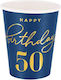 Happy Birthday Glass for Party 6pcs