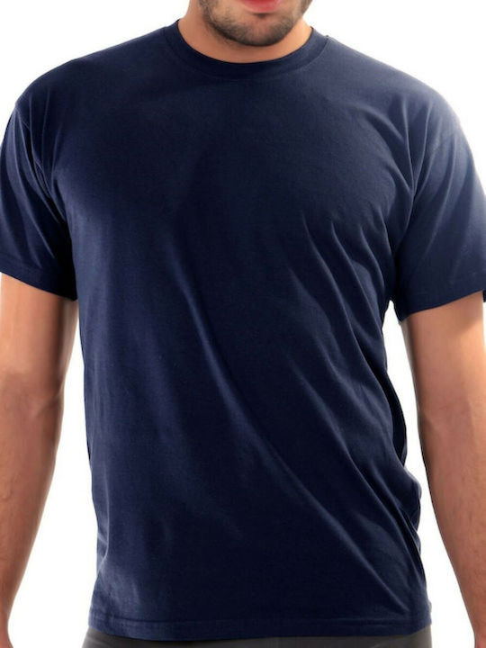 Admiral T-shirt Bărbătesc cu Mânecă Scurtă Albastru marin