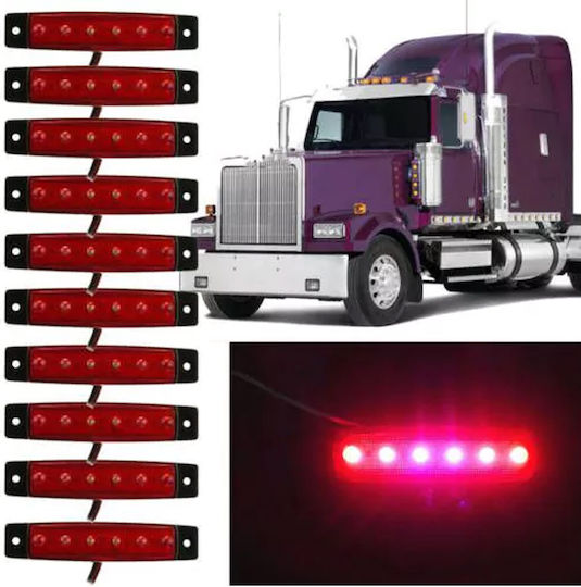 Truck Volume Lights 10pcs 24V - Red 104996