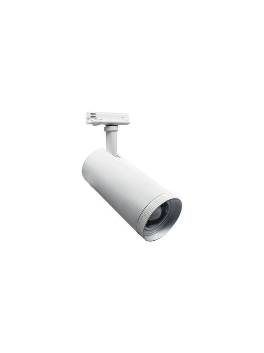 Aca Aimy Μονό LED Φυσικό Λευκό Σποτ σε Λευκό χρώμα