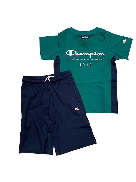 Champion Set pentru copii cu Șorturi Vara 2buc Green