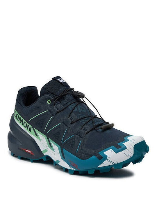 Salomon Speedcross 6 Bărbați Pantofi sport Carbon / Tahitian Tide / White