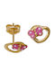 Kontopoulos Kids Earrings Studs Butterflies made of Gold 14K