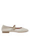 WeDo Shoes Δερμάτινες Γυναικείες Μπαλαρίνες σε Λευκό Χρώμα