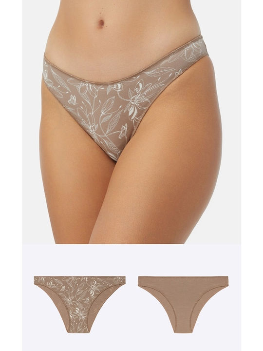 Minerva Fimelle Rio Women's Slip 2Pack Mocha-na