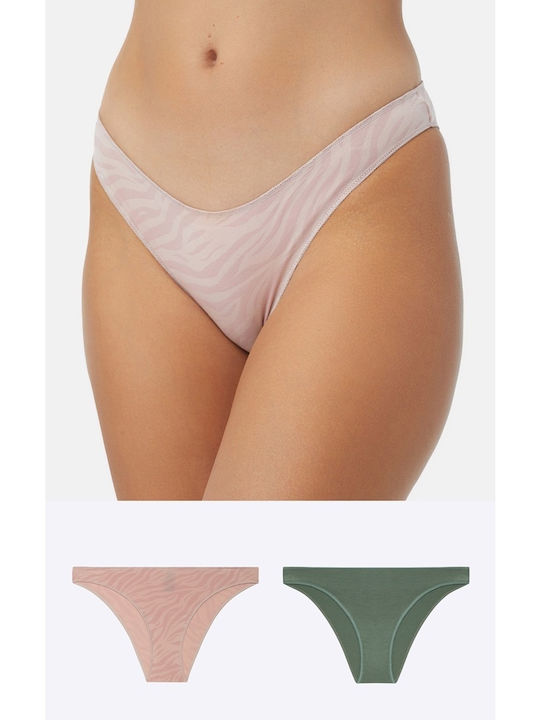 Minerva Fimelle Rio Γυναικεία Slip 2Pack Χακί