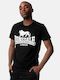 Lonsdale Men's Short Sleeve T-shirt Black / White print