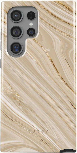 Burga Dual Layer Full Glam Umschlag Rückseite Kunststoff 2mm Beige (Galaxy S24 Ultra)