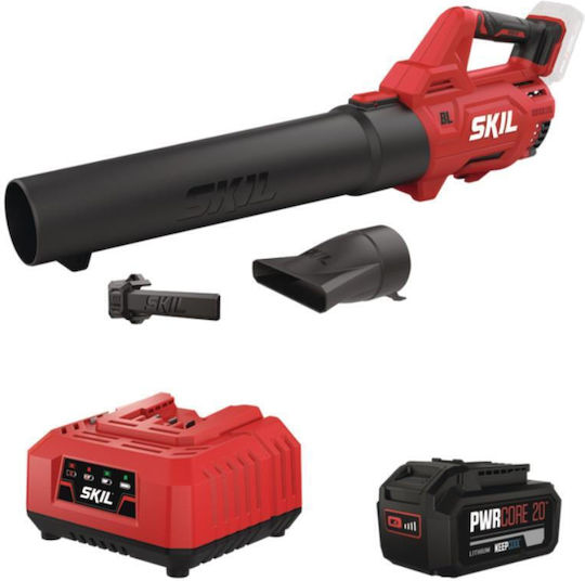 Skil 0330CA RedLine Laubbläser Handheld 20V mit 1 Akku 5Ah & Maximaler Luftgeschwindigkeit 160km/h