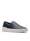 Leder Herren Mokassins in Blau Farbe