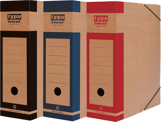 Typotrust Paper File Box with Rubber Band 33x10x25cm