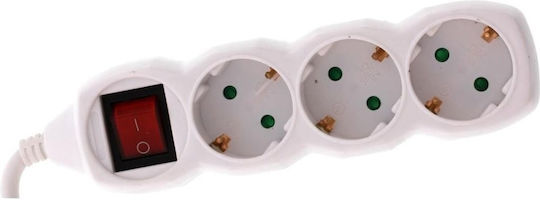 Well Steckdosenleiste 3 Positionen mit Schalter und Kabel 3m