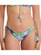 Bikini Slip with Laces Blue Lime