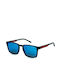 Tommy Hilfiger Men's Sunglasses with Black Plastic Frame and Blue Mirror Lens TH2088/S FLL/VI