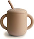 Mushie Baby Cup made of Silicone Beige 175ml for 6m+m+