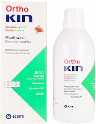Apă de gură Kin Orthokin #Căpșuni Mentol 500 ml Apă de gură Kin Orthokin #Căpșuni Mentol 500 ml