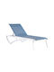 Sonnenuntergang Sonnenbank T41 - Madras Blau 192x78x39cm