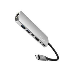 Fixed Stație de andocare cu USB-C HDMI 4K PD Ethernet