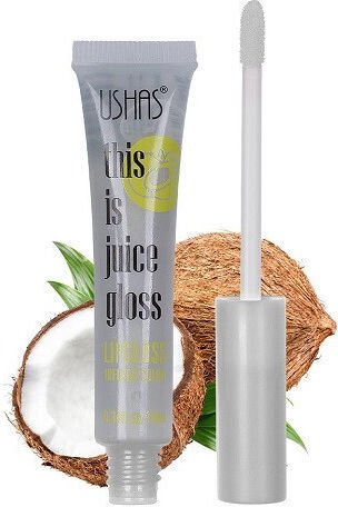 Lip Gloss, Ushas, Χυμός Εμποτισμένο Χρώμα, Καρύδα