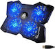 Klim Cooling Pad για Laptop έως 16" με 4 Ανεμιστήρες και Φωτισμό Μπλε (1000-41820012)