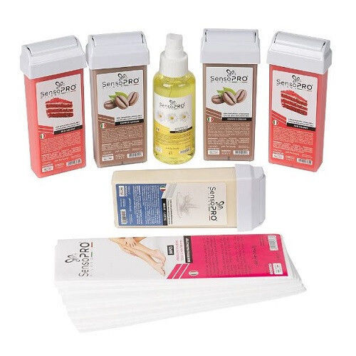 Consumable Hair Removal Kit, Sensopro, 5 Wax Spare Parts, Hair Removal Oil, Hair Removal Strips