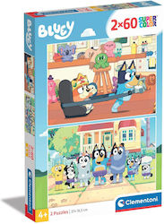 Puzzle Maxi Supercolor Bluey 2x60 pentru copii de la Clementoni - 1200-24813 Puzzle Maxi Supercolor Bluey 2x60 pentru copii de la Clementoni - 1200-24813