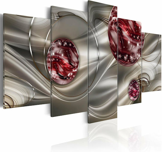Polihome Crimson Fivefold Painting Fabric 200x100cm
