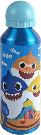 ToyMarkt Kinderflasche Baby Hai Aluminium mit Strohhalm 500ml