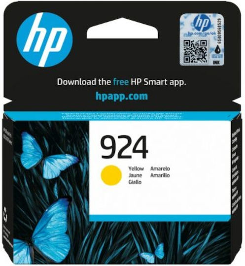 HP 924 Original InkJet Printer Ink Yellow (4K0U5NE)