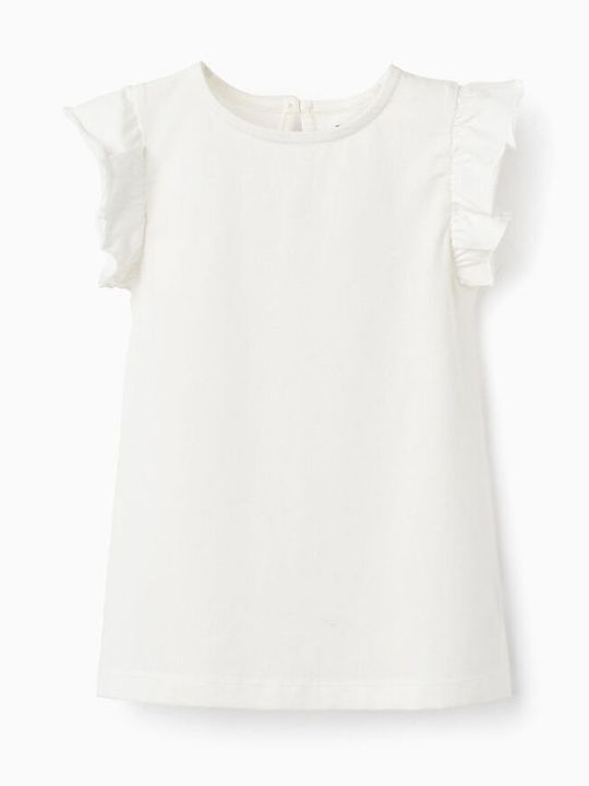 Zippy Kids Blouse Short Sleeve White