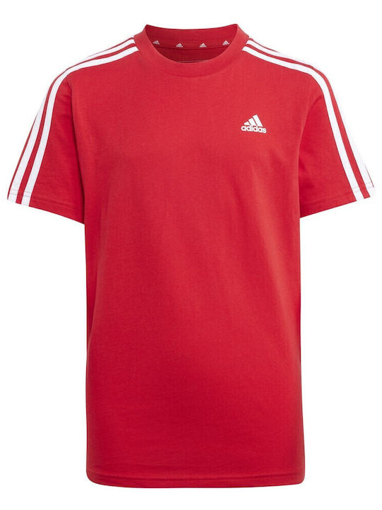 Kinder-T-Shirt rot Essentials 3-Stripes