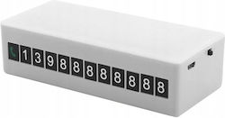 Phone Number Holder, Zola®, For Temporary Parking, Usb, Led Light, White