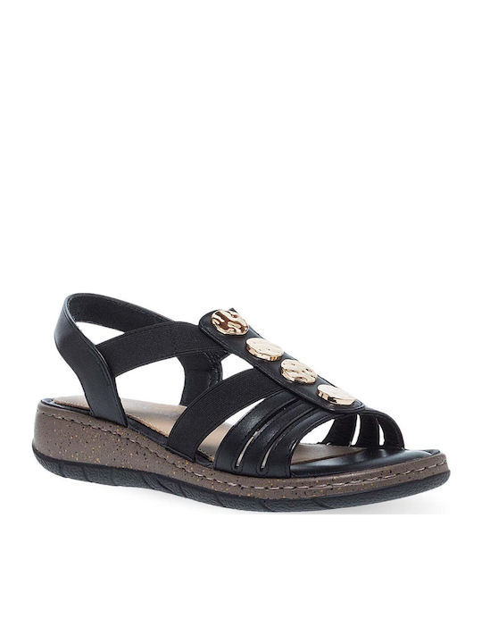Women's Synthetic Leather Platform Shoes Black