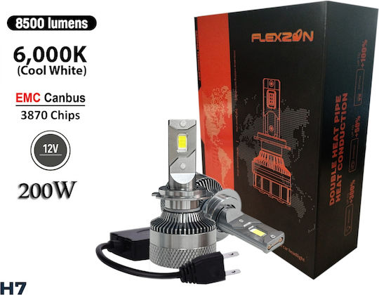 Xenon Σετ Φωτισμού Αυτοκινήτου H7 200W 12V 6000K Ψυχρό Λευκό