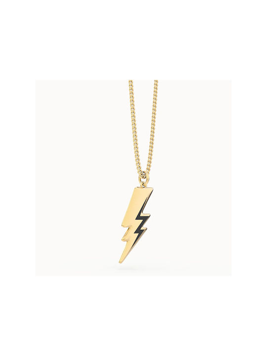 Ch0406 Chocli Gold plated necklace Lightning Bolt