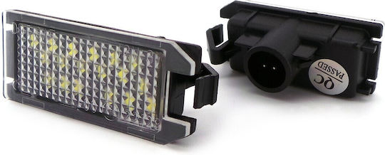 Φώτα Πινακίδας LED Fiat 500 Jeep Grand Cherokee / Compass / Patriot 2τμχ