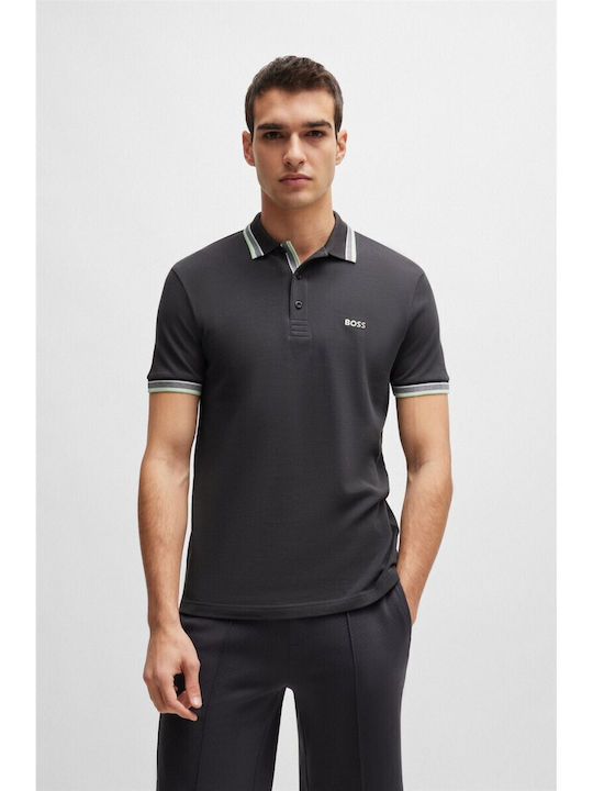 Hugo Boss Bluza Bărbătească cu Mânecă Scurtă Polo Antracit