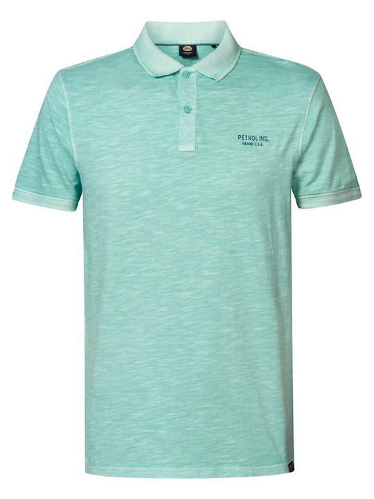Petrol Industries Men's Short Sleeve Blouse Polo Turquoise