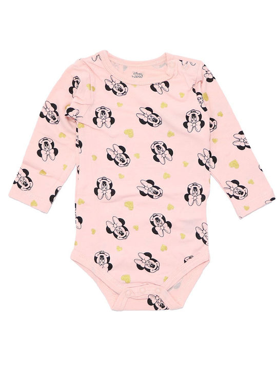 Disney Dis Mf 51 Baby Bodysuit Set Long-Sleeved Light Pink