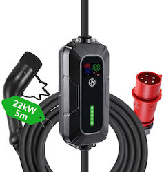 Immax - EV-Ladestation für Elektroautos AC Typ 2 16A/380V 22kW 5m + Tasche