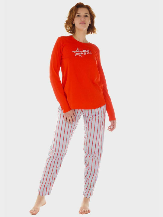 Vienetta Secret Winter Damen Pyjama-Set Red