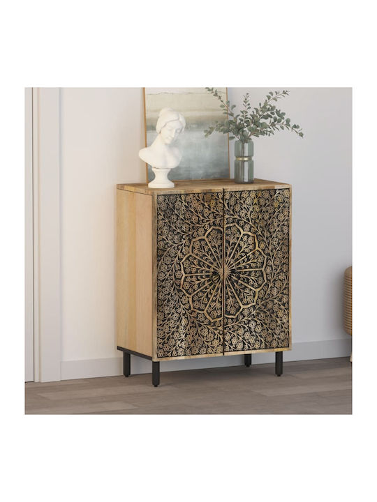 Cabinet Storage Made of Metal & Wood L60xW33xH75cm