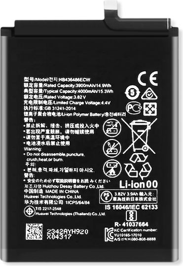 Hb436486ecw Baterie de înlocuire compatibilă 4000mAh pentru Huawei Mate 10 ProHonor 20Huawei Mate 10