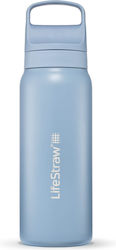 Lifestraw Water Bottle Stainless Steel with Filter 650ml Light Blue Lifestraw Water Bottle Stainless Steel with Filter 650ml Light Blue
