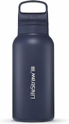 Lifestraw Wasserflasche Rostfreier Stahl mit Filter 1000ml Blau Lifestraw Wasserflasche Rostfreier Stahl mit Filter 1000ml Blau