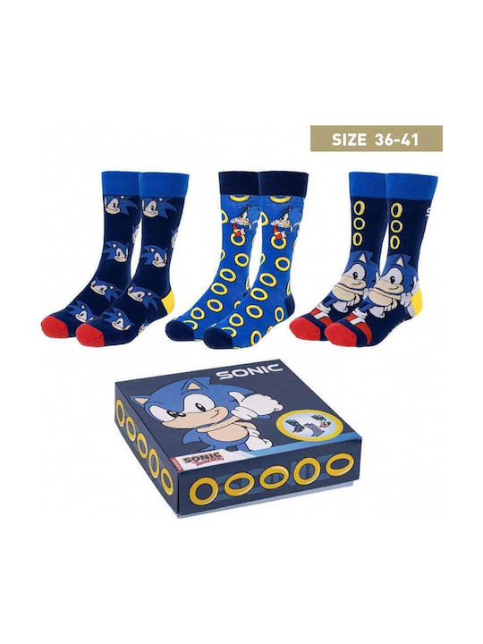 Cerda Sonic Hedgehog Κάλτσες Πολύχρωμες 3Pack