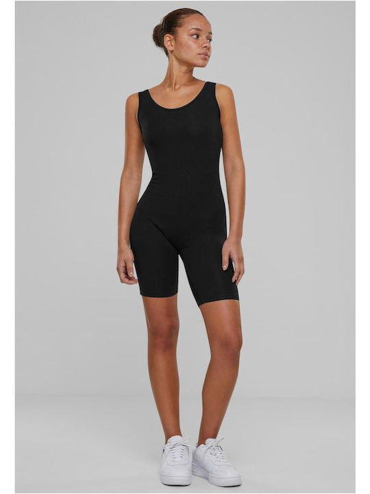 Women's Sleeveless One-piece Shorts Black