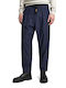 Pleated Trousers Chino Elastic in Relaxed Fit Salute