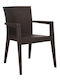 Outdoor Chair Polypropylene Zeus Brown 58x57x89cm